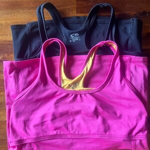 Champion Vibrant Pink and Classic Black Sports Bras